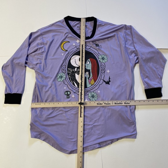 Disney Tim Burton The Nightmare Before Christmas Jack &Sally Nightgown M 8-10 - Picture 4 of 5
